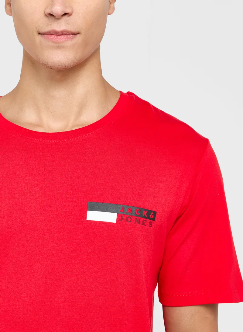 JACK & JONES Graphic Print Crew Neck T-Shirt
