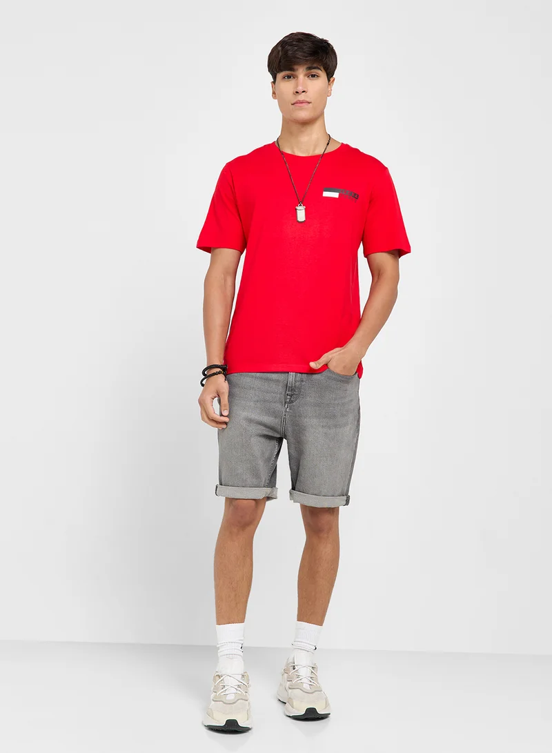 JACK & JONES Graphic Print Crew Neck T-Shirt
