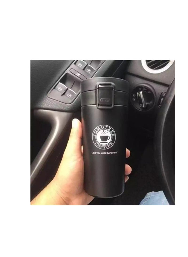 Stainless Steel Thermal Mug with Inner Filter and Safety Lock 380ml Wide Mouth with Leak Proof Lid - Image 2