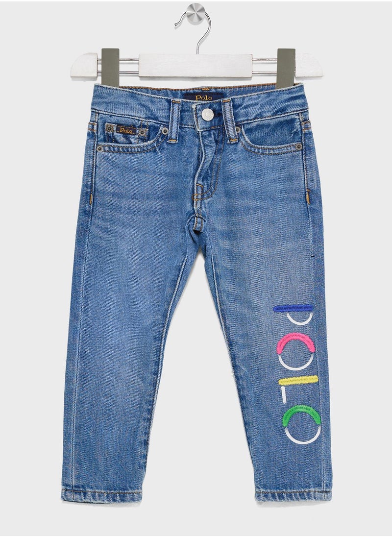 POLO RALPH LAUREN - Kids Mid Wash Jeans - Image 1