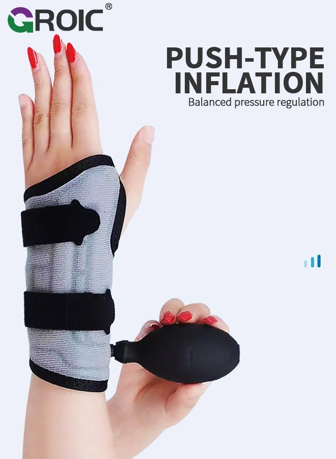 GROIC Thumb Inflatable Wrist Support, Wrist Guard Carpal Tunnel Hand Splint, Thumb Splints Inflatable Hand Brace, Wrist Brace Wrist Protector for Wrist Pain Relief, Arthritis, Tendinitis (Left) - Image 3