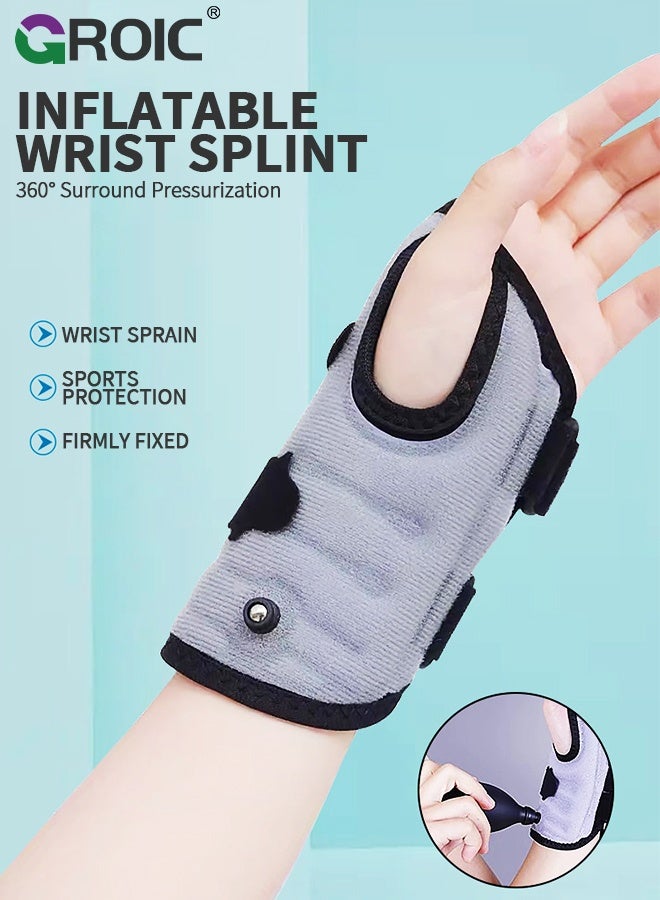 GROIC Thumb Inflatable Wrist Support, Wrist Guard Carpal Tunnel Hand Splint, Thumb Splints Inflatable Hand Brace, Wrist Brace Wrist Protector for Wrist Pain Relief, Arthritis, Tendinitis (Left) - Image 2