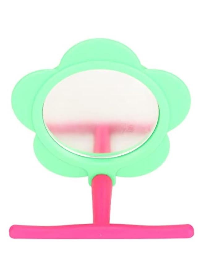 Flower Shape Plastic Mirror Toy,Bird Mirror Perch Hanging Swing Interactive Play Toys for Parrot Parakeet Cockatiels Conure - Image 1