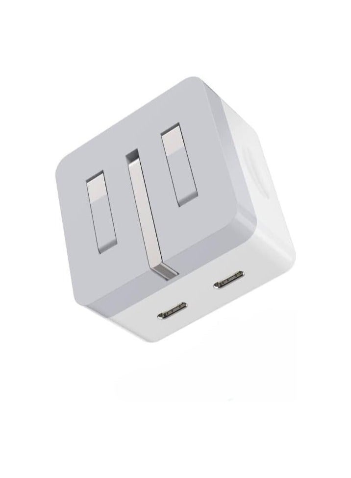 JSBazar Dual port 50W Charger USB C Charger Foldable, USB C Charger 50W PD Fast Type C Plug Compatible with iPhone 14/14 Pro/14 Pro Max/13/12/SE 3, iPad Mini 6, iPad Air 5, Galaxy S22/S21, Pixel 7/6, etc - Image 4
