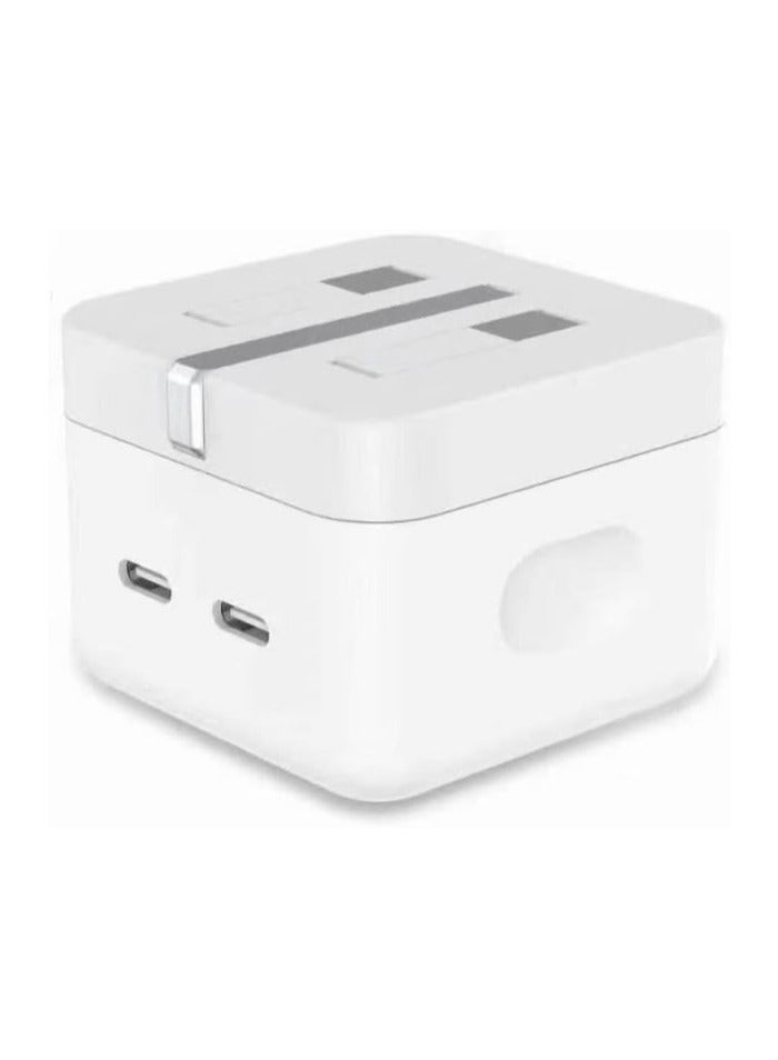 JSBazar Dual port 50W Charger USB C Charger Foldable, USB C Charger 50W PD Fast Type C Plug Compatible with iPhone 14/14 Pro/14 Pro Max/13/12/SE 3, iPad Mini 6, iPad Air 5, Galaxy S22/S21, Pixel 7/6, etc - Image 2