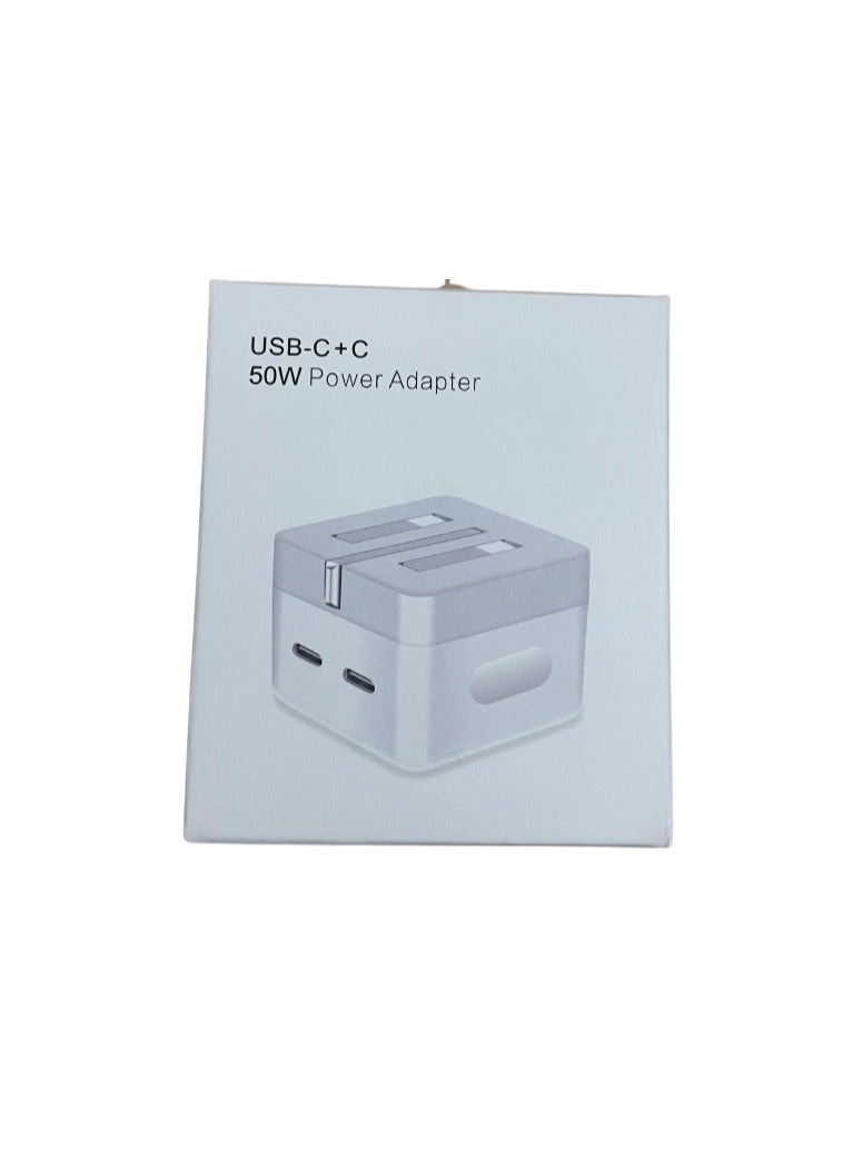 JSBazar Dual port 50W Charger USB C Charger Foldable, USB C Charger 50W PD Fast Type C Plug Compatible with iPhone 14/14 Pro/14 Pro Max/13/12/SE 3, iPad Mini 6, iPad Air 5, Galaxy S22/S21, Pixel 7/6, etc - Image 5