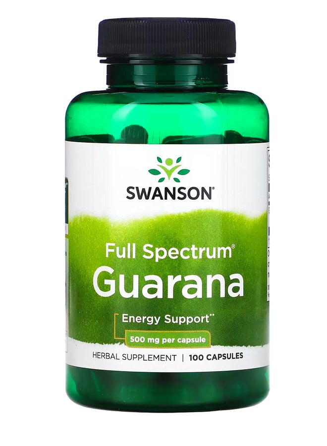 SWANSON Full Spectrum Guarana 500 mg 100 Capsules