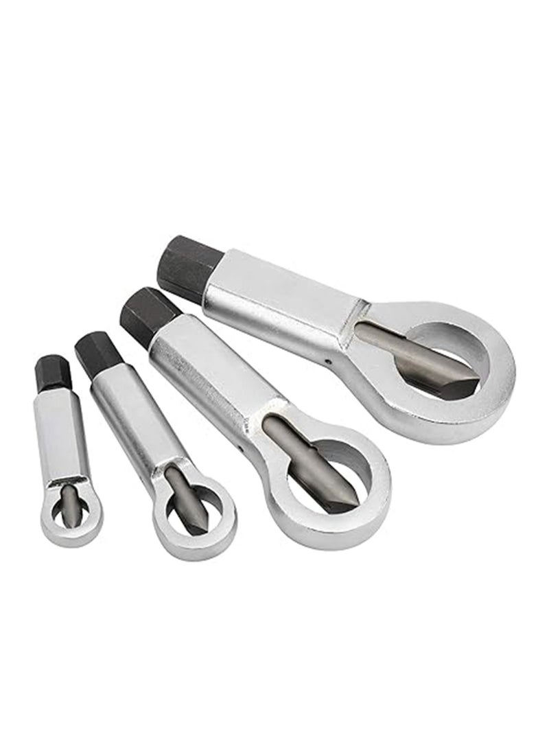 Nut Slitting Set, 4 Pieces Heavy Duty Broken Damaged Nut Removal Slitting Tools, 4 Sizes 9-12mm/12-16mm/16-22mm/22-27mm Nut Remover Extractor Tools - Image 3