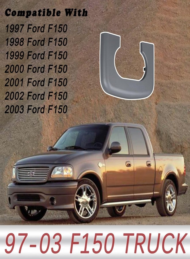 TQPONLY وسادة بديلة لحامل الأكواب في الكونسول الوسطي متوافقة مع ملحقات شاحنات فورد F150 من 1997 إلى 2003، غطاء مسند الذراع لحامل الأكواب (رمادي) - Image 3