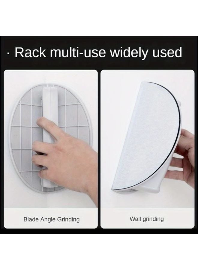 White Sand 240 Grit 30 Sheets Self Adhesive Half Circle Sander Paper Holder Reusable Tool Organizer For Drywall Woodworking DIY - Image 5
