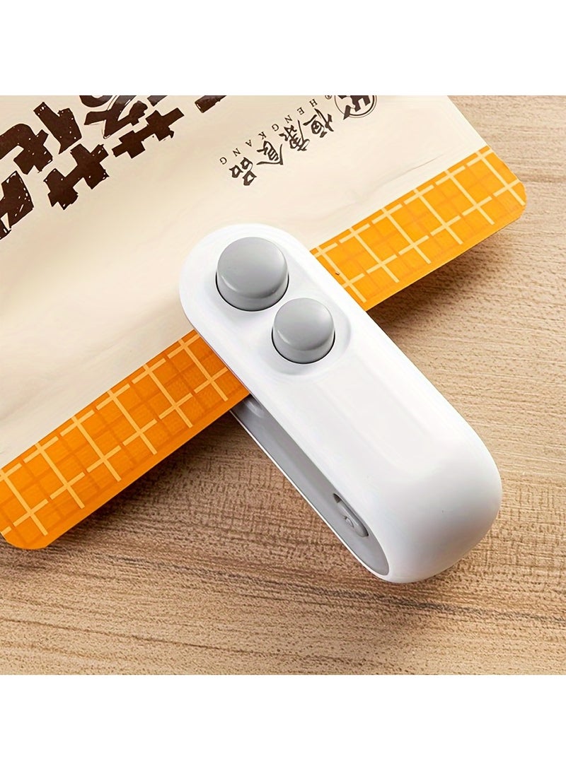 2-in-1 Rechargeable Mini Snack Bag Sealer, USB Powered Heat Seal & Cut, 16W Lithium Battery, 300mAh, Plastic, Compact Food Storage, Long-Lasting Freshness  - Image 1