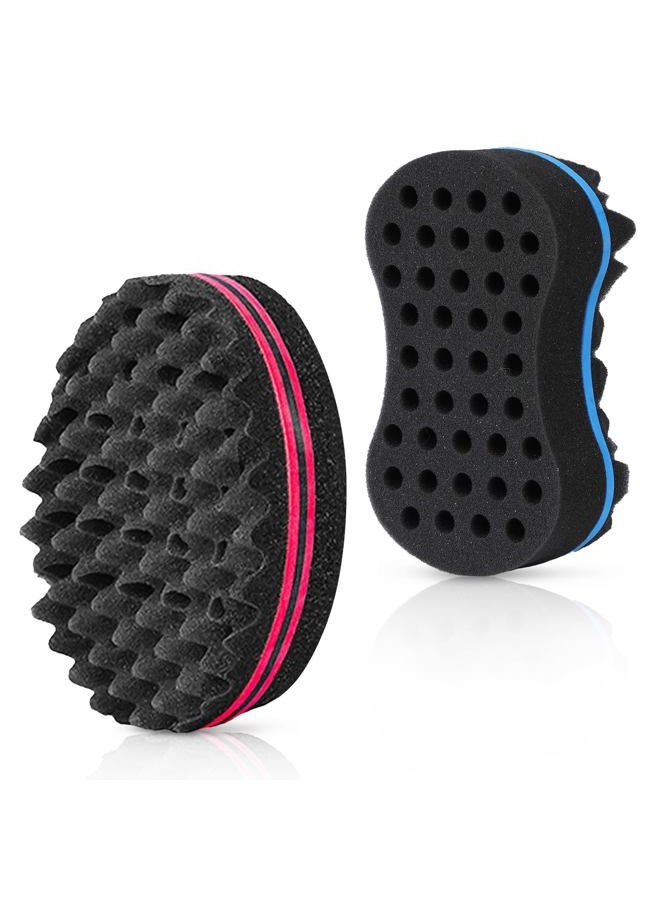 Supaze 2pcs Hair Sponge Twist Comb, Hair Sponges for Men Curls and Natural Hair Women, Sponge Brush for Hair, Twist Brush and Curl Comb, Hair Twist Tool - Image 1