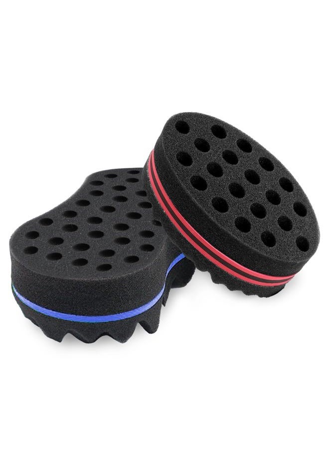 Supaze 2pcs Hair Sponge Twist Comb, Hair Sponges for Men Curls and Natural Hair Women, Sponge Brush for Hair, Twist Brush and Curl Comb, Hair Twist Tool - Image 2