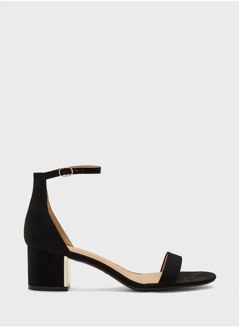 Truffle Block Heel Clip Open Sandal