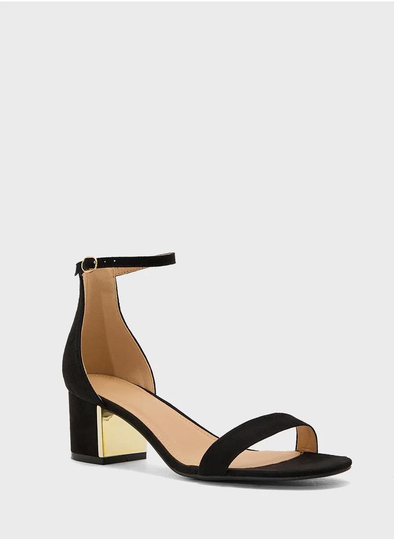 Truffle Block Heel Clip Open Sandal