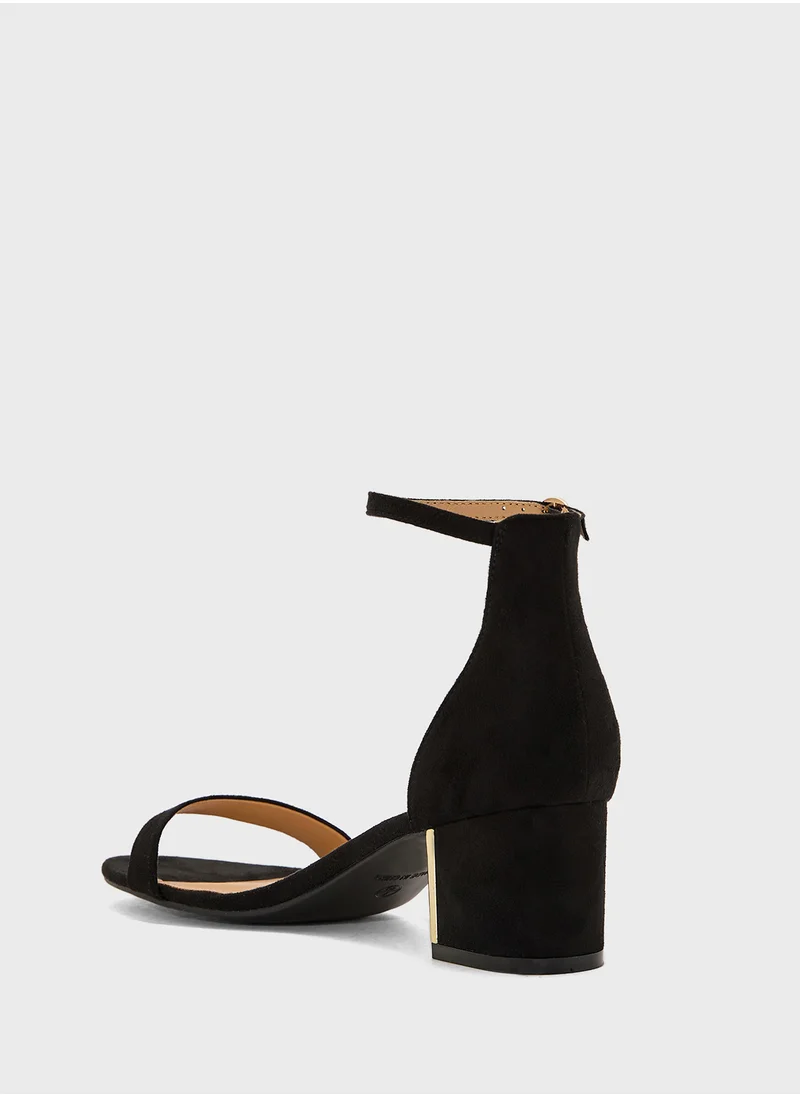 Truffle Block Heel Clip Open Sandal