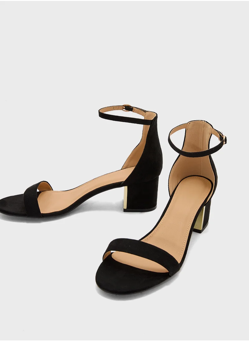 Truffle Block Heel Clip Open Sandal
