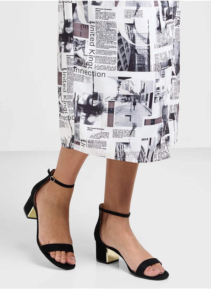 Truffle Block Heel Clip Open Sandal