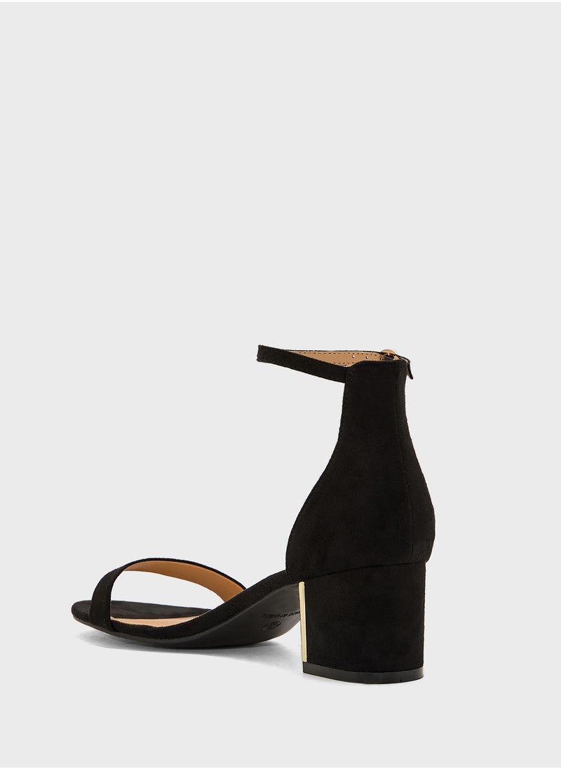 Truffle Block Heel Clip Open Sandal  - Image 3
