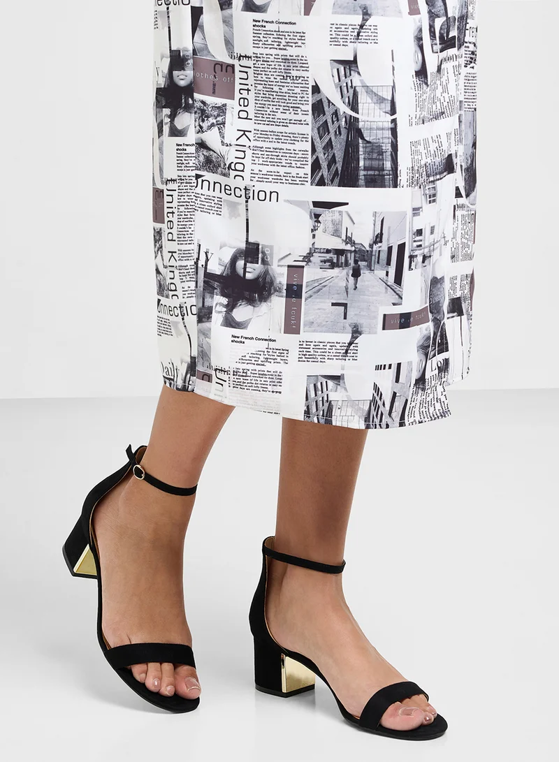 Truffle Block Heel Clip Open Sandal