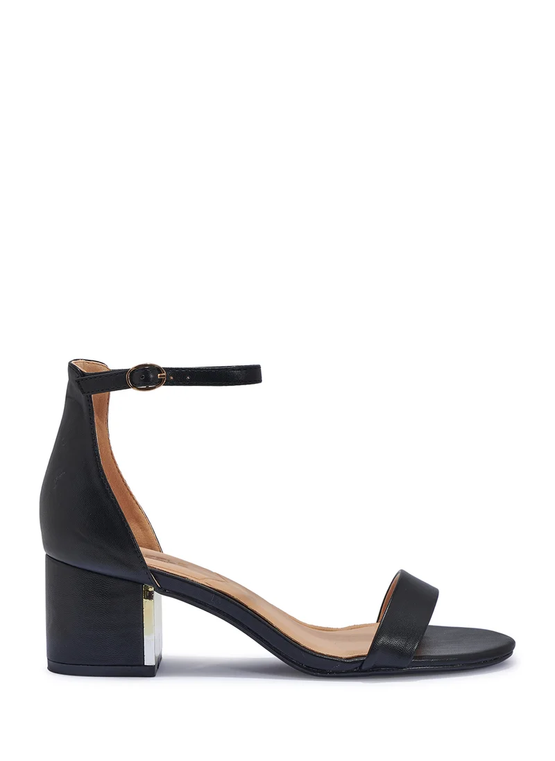 Truffle Block Heel Clip Open Sandal