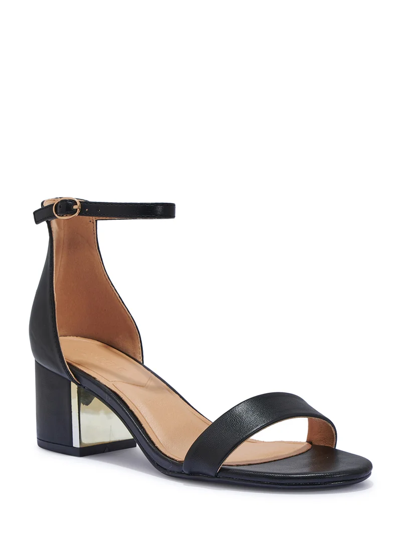 Truffle Block Heel Clip Open Sandal