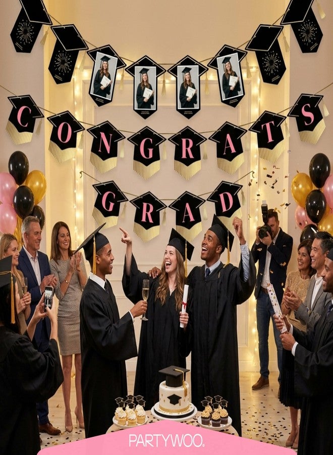 PartyWoo Class of 2026 Rainbow Graduation Banner Decorations 1pcs Colorful 2026 Hanging Congrats Grad Party Banner Supplies for Kids Children Preschool Kindergarten Graduation Party Decorations - Image 3