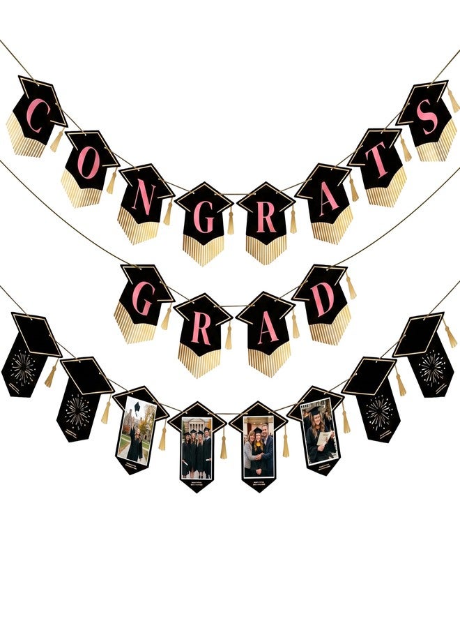 PartyWoo Class of 2026 Rainbow Graduation Banner Decorations 1pcs Colorful 2026 Hanging Congrats Grad Party Banner Supplies for Kids Children Preschool Kindergarten Graduation Party Decorations - Image 1