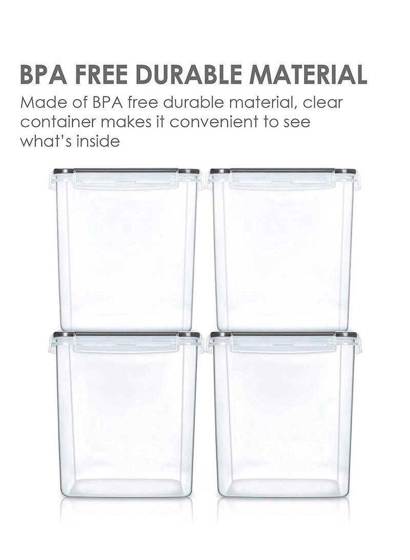 ميكسد الغذاء الحاويات ، مع غطاء محكم ، 2.5L / 84.5oz ، والدقيق والسكر والخبز توريد وتخزين المواد الغذائية الجافة ، 4 أجهزة كمبيوتر شخصى خالية من ثنائي الفينول في وعاء من البلاستيك ، مطبخ مجموعة أدوات المائد - Image 2