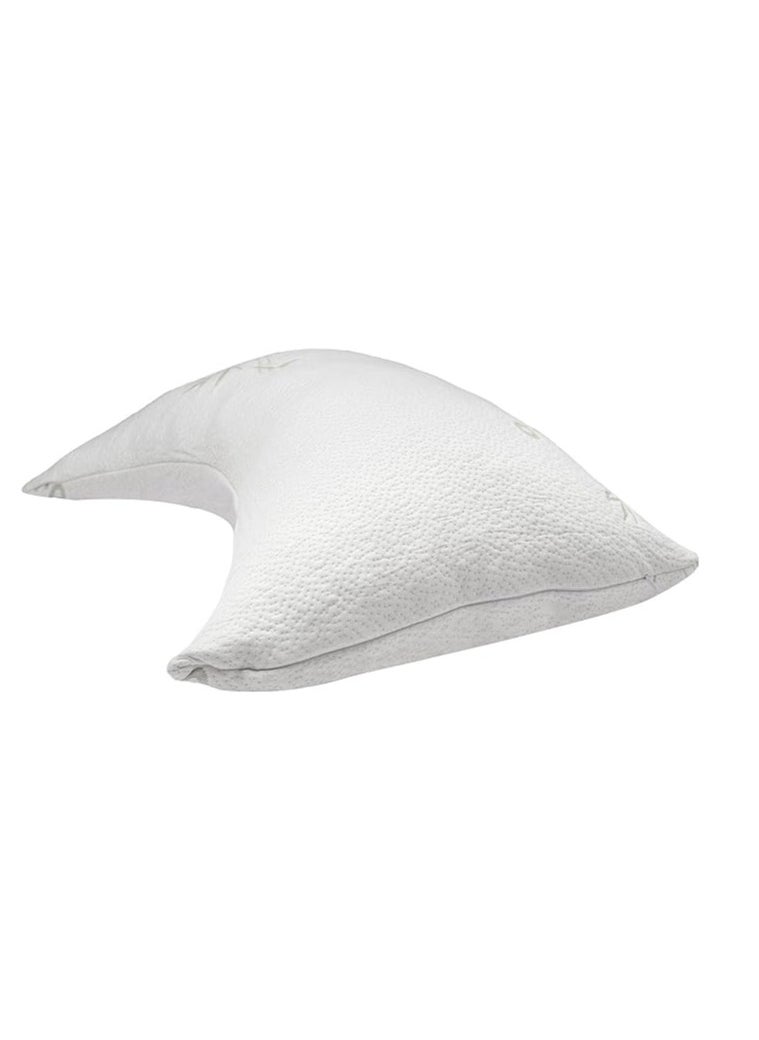 Plush Creative Planet PLUSH Extra Comfy Moon Shaped Memory Foam Pillow  Adjustable Shredded Fill, Neck & Shoulder Support, Washable Cover  Ideal for Side & Back Sleepers  - Image 4