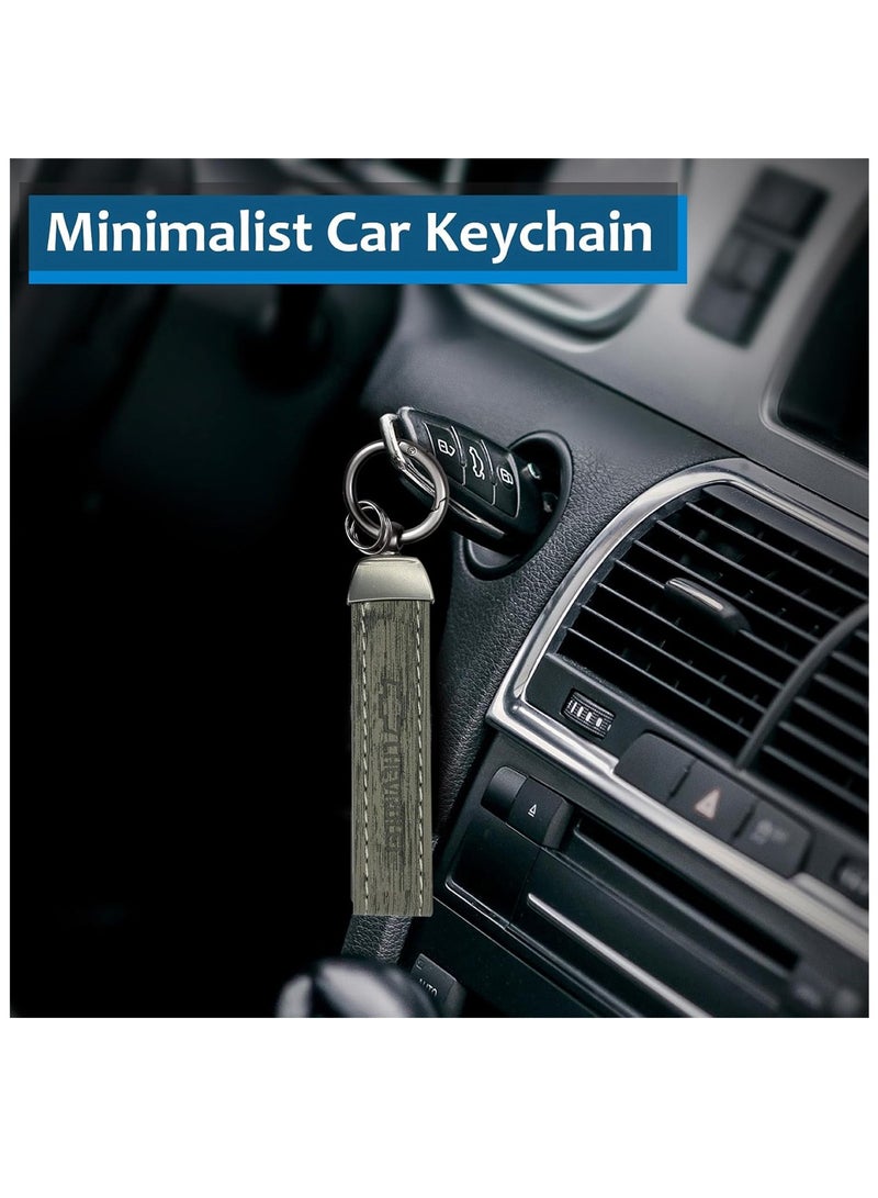 شيفروليه سلسلة مفاتيح من ألياف الكربون المنقوشة بشعار شيفروليه مع مشبك دوار 360 درجة وحلقة معدنية - Image 3