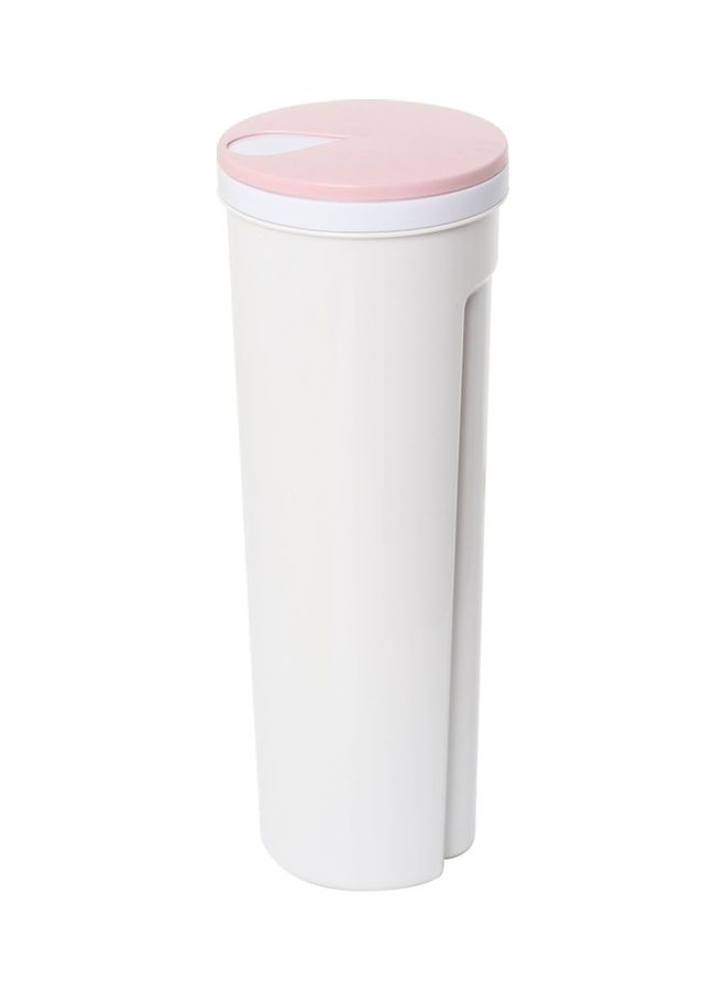 NIBEMINENT Noodle Storage Box Pink/White 10.5x8.5x28.7cm  - Image 2