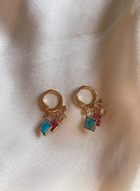 rainbow dainty hoops 2.0 (gold plated)