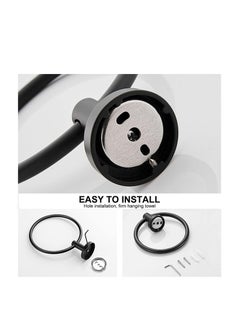 Captaintech Towel Holder for Bathroom Wall Matte Black Towel Ring 304 Stainless Steel Hand Towel Holder Heavy Duty Towel Hanger  - Image 4