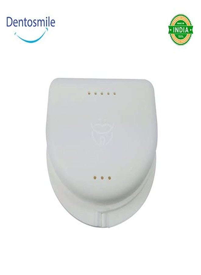 Dentosmile Dental Orthodontic Retainer/Aligner Case/Box/Mouth Guard and Denture Storage in White Colour - Image 2
