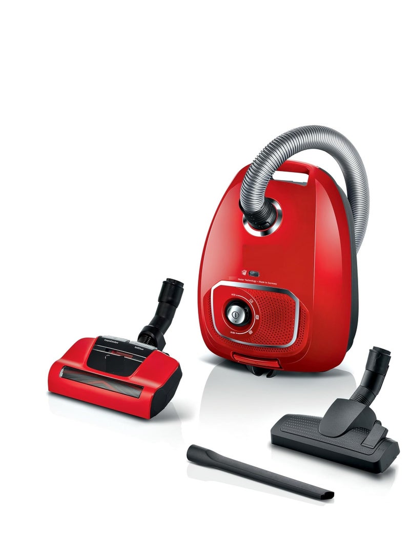 BOSCH Series 4 Bosch vacuum cleaner Filtration system 600 Watt Germany red BGBS4PET1 600 W BGBS4PET1 red - Image 1
