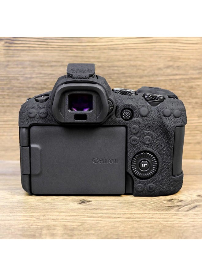Rieibi Eos R6 Mark Ii Camera Case, Silicone Protective Case For Canon Digital - Black - Image 3