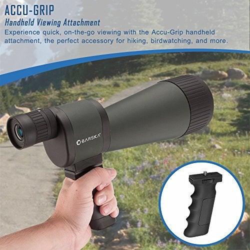 BARSKA Benchmark 25-125x88 Waterproof Straight Spotting Scope, Green/ Black - Image 5