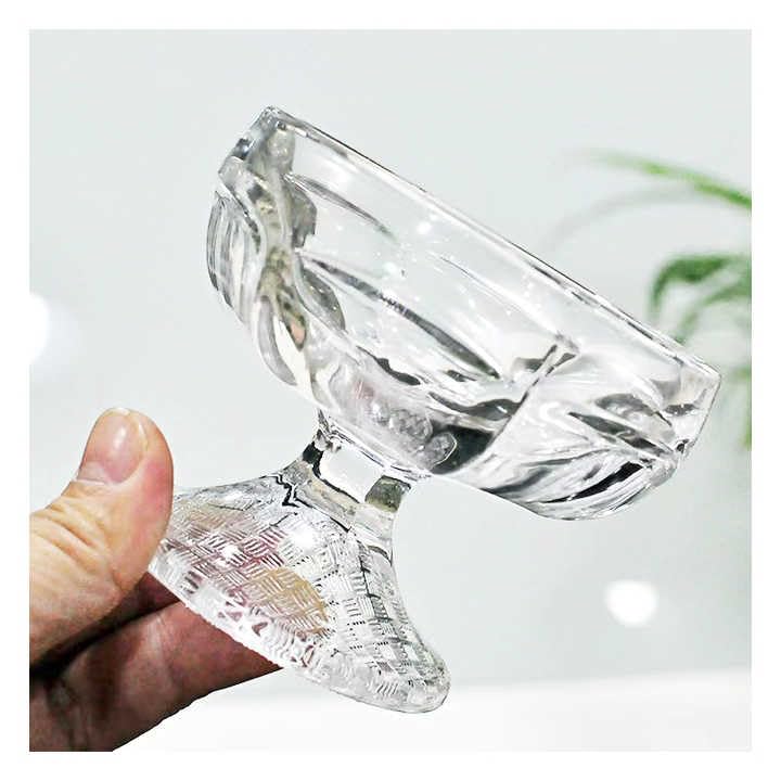 BLISS START Glass Dessert Bowls Set of 2 Crystal Glass Bowls for Ice Cream Fruit Pudding Snack Cereal Nuts Premium Glass Serving Dishes Mini Trifle Bowl - Image 5