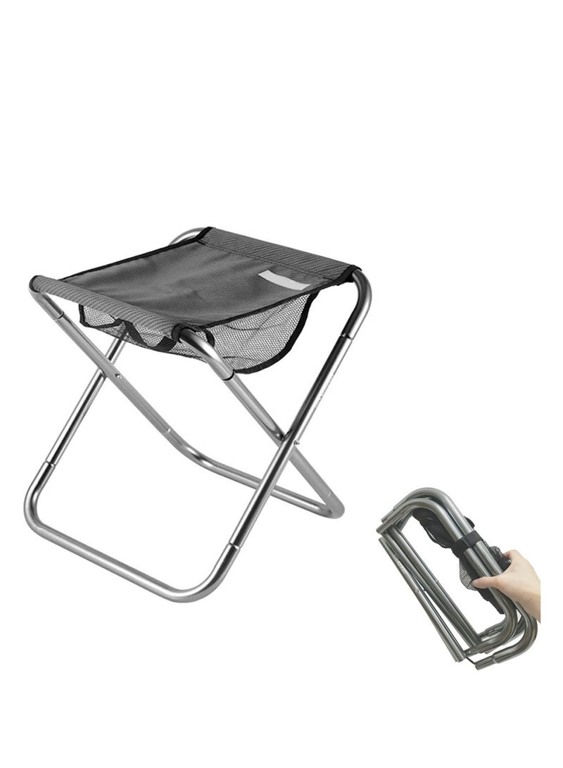 Excefore Portable Camping Stool, Camping Fishing Stool, Supports Up Large Size Lightweight Stool, Suitable for Adults Fishing Hiking Gardening and Beach with Carry Bag (Grey） - Image 1