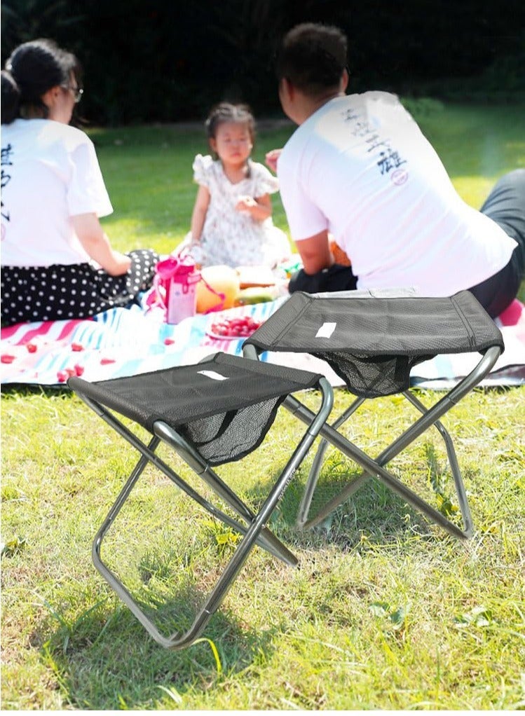 Excefore Portable Camping Stool, Camping Fishing Stool, Supports Up Large Size Lightweight Stool, Suitable for Adults Fishing Hiking Gardening and Beach with Carry Bag (Grey） - Image 4