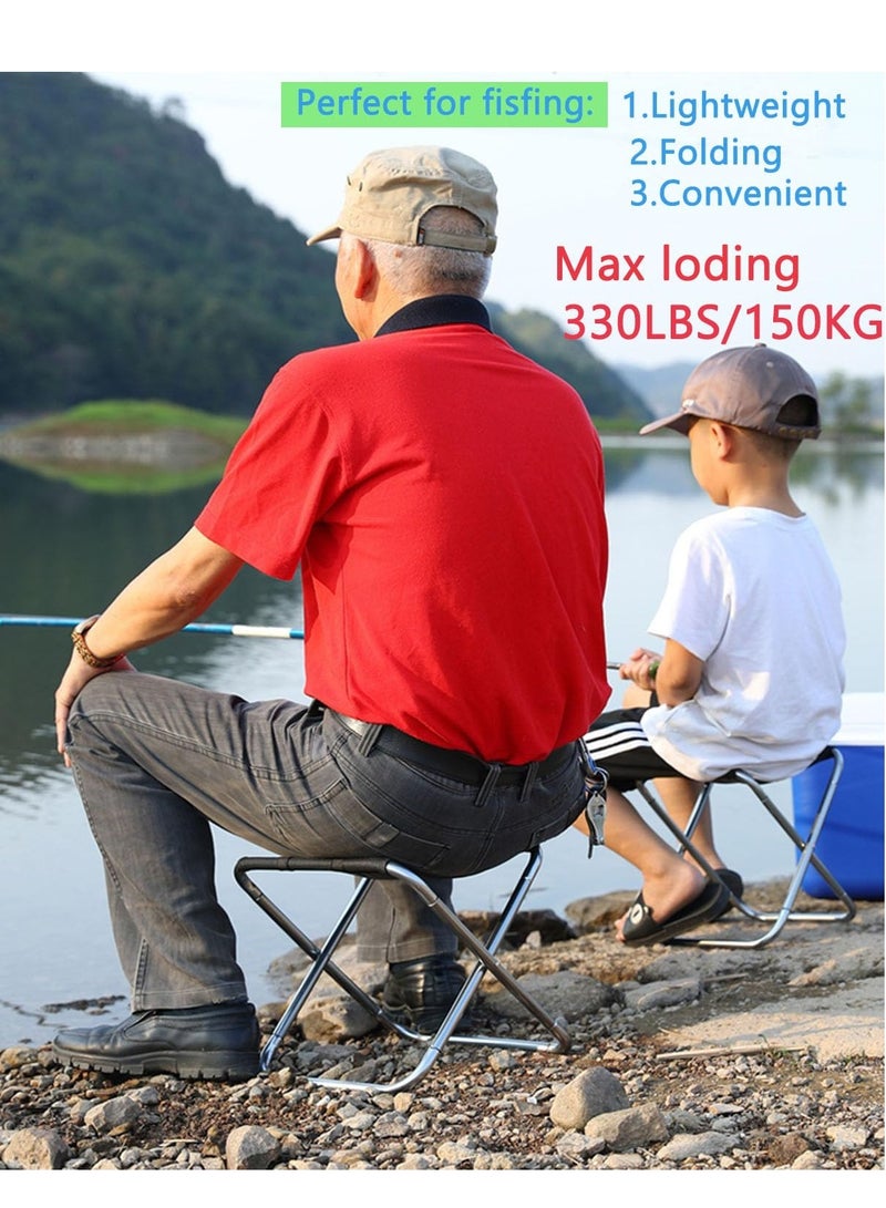 Excefore Portable Camping Stool, Camping Fishing Stool, Supports Up Large Size Lightweight Stool, Suitable for Adults Fishing Hiking Gardening and Beach with Carry Bag (Grey） - Image 5
