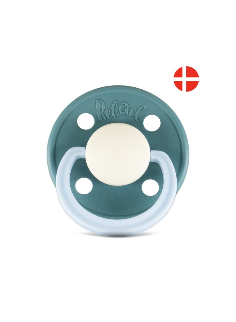 Rebael Fashion Natural Rubber Round Pacifier Size 2 - Baby 6M+ (1-pack) - Rainy Pearly Elephant - Image 3