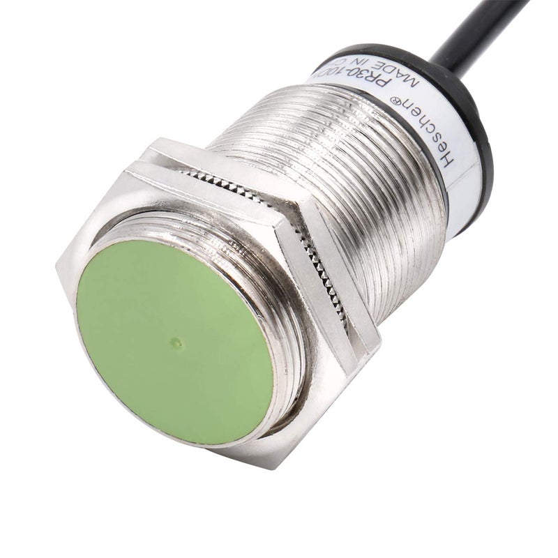 Heschen M30 Inductive Approach Proximity Sensor Switch, PR30-10DN, Cylindrical Type, Detector Distance 10mm, DC12-24V, Shield Type, 3-Wire, NPN NO(Normally Open) - Image 3
