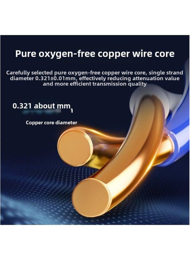 Fanda Super Six Categories Of Seven Fine Finished Network Cable Non-shielded Home Computer 10 Gigabit High-speed 1 Meter Jumper-Color:Super Types True Love Powder Line ]-Line Length:2m - Image 2