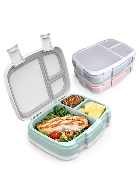 Fresh 3Pack Meal Prep Lunch Box Set Reusable 3Compartment Containers For Meal Prepping Healthy Eating Onthego And Balanced Portioncontrol Bpafree Microwave & Dishwasher Safe