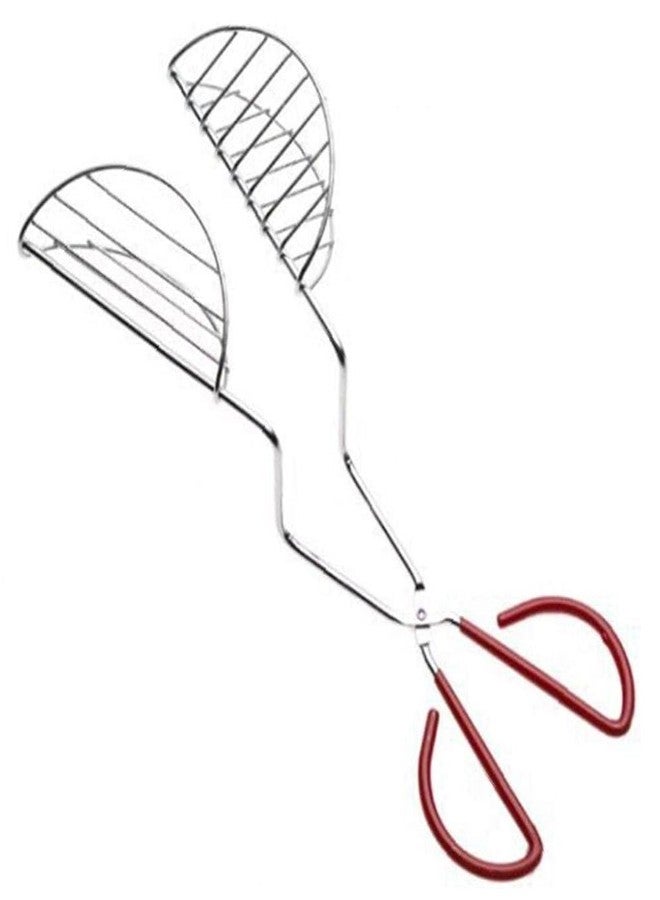 Froiny Stainless Steel Taco Maker Tongs, 12.6 Inch Long, Red, 1pc - Image 1
