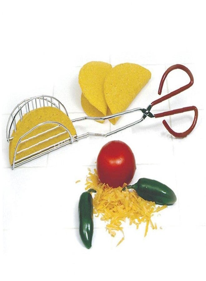 Froiny Stainless Steel Taco Maker Tongs, 12.6 Inch Long, Red, 1pc - Image 5