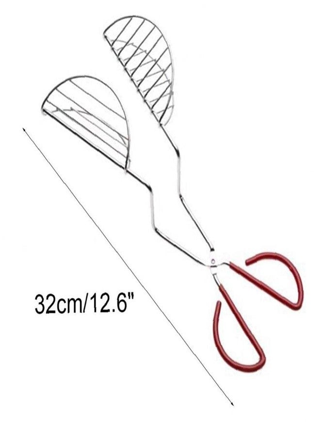 Froiny Stainless Steel Taco Maker Tongs, 12.6 Inch Long, Red, 1pc - Image 4