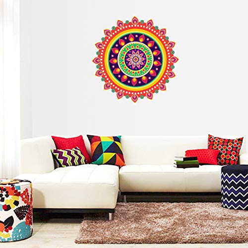 Rangoli Vinyl Wall Sticker Self-Adhesive Wall Decor for Home, Office, Bedroom, and Living Room Décor Easy to Apply & Peel. Parent 2, Design-11 - Image 2